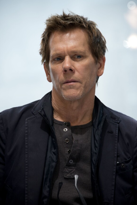 Kevin Bacon en conférence de presse pour la série "The Following" à New York, le 14 mars 2015