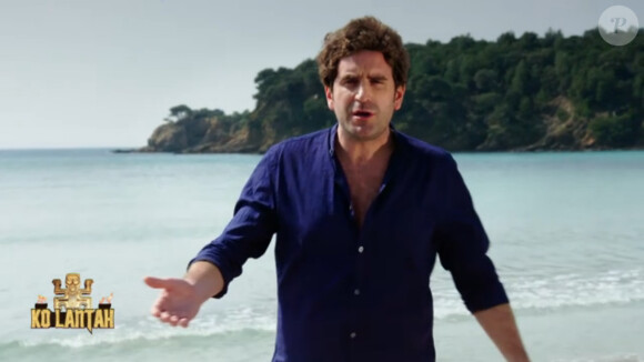 Grégoire Ludig, alias Denis Grogniart dans Ko-Lantah, la parodie de Koh-Lanta, dans La Folle Soirée du Palmashow 2.