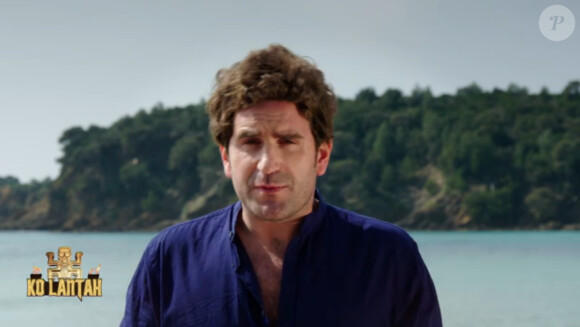 Grégoire Ludig, alias Denis Grogniart dans Ko-Lantah, la parodie de Koh-Lanta, dans La Folle Soirée du Palmashow 2.