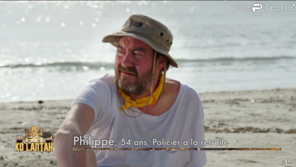 Philippe, faux candidat de  Ko-Lantah , la parodie de  Koh-Lanta , dans  La Folle Soirée du Palmashow 2 .