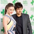  Miranda Kerr, Orlando Bloom - People a la 10eme ceremonie annuelle pre Oscar "Global Green" a Hollywood. Le 20 fevrier 2013. 