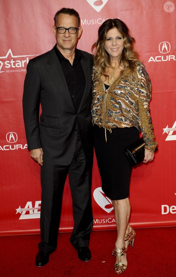 Tom Hanks et sa femme Rita Wilson à Los Angeles le 24 janvier 2014.