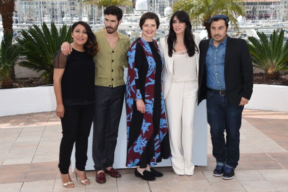 Haifaa Al-Mansour, Tahar Rahim, Isabella Rosselini, Nadine Labaki et Panos H.Koutras - Photocall du jury "Un Certain regard" au Festival de Cannes le 14 mai 2015