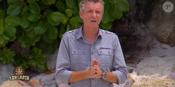 Denis Brogniart dans Koh-Lanta 2015, sur TF1, le vendredi 15 mai 2015