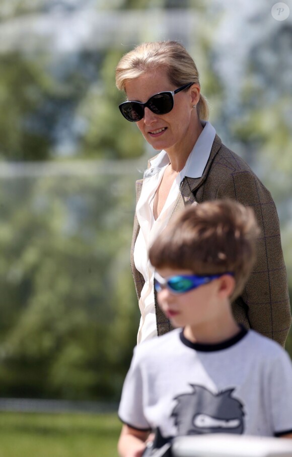 La comtesse Sophie de Wessex et son fils James, vicomte Severn, au Royal Windsor Horse Show le 17 mai 2015