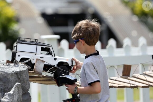 Viscount James Severn, the son of the Countess of Wessex operates a remote controlled car at the Land Rover Experience stand, on the fifth day of the Royal Windsor Horse Show at Windsor Castle in Berkshire, UK on Sunday May 17, 2015. The equestrian show runs from 13th-17th May and is held in the private grounds of Windsor Castle. Photo by Steve Parsons/PA Wire/ABACAPRESS.COM17/05/2015 - Windsor