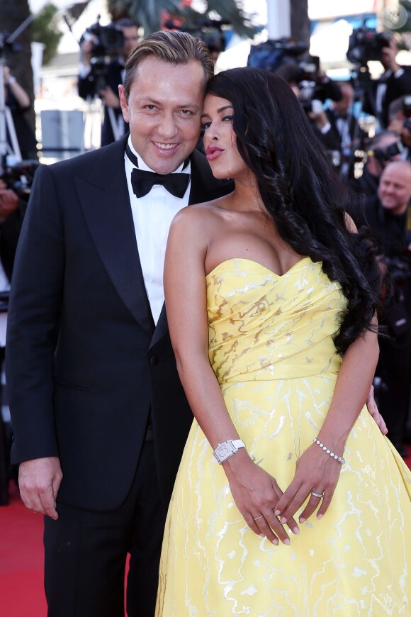 Ayem Nour et son compagnon Vincent Miclet - Montée des marches du film "Inside Out" (Vice-Versa) lors du 68e Festival International du Film de Cannes, le 18 mai 2015.