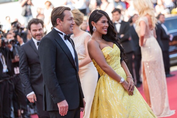 Ayem Nour et son compagnon Vincent Miclet - Montée des marches du film "Inside Out" (Vice-Versa) lors du 68e Festival International du Film de Cannes, le 18 mai 2015.