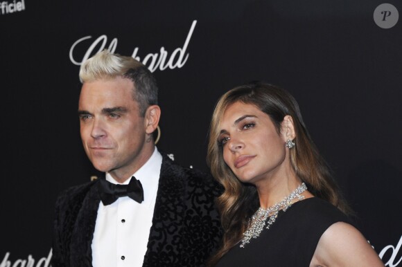 Robbie Williams et sa femme Ayda Field - Soirée Chopard Gold Party à Cannes lors du 68ème festival international du film. Le 18 mai 2015