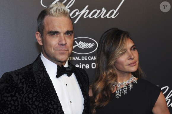 Robbie Williams et sa femme Ayda Field - Soirée Chopard Gold Party à Cannes lors du 68ème festival international du film. Le 18 mai 2015 