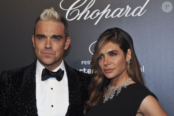 Robbie Williams et sa femme Ayda Field - Soirée Chopard Gold Party à Cannes lors du 68ème festival international du film. Le 18 mai 2015 