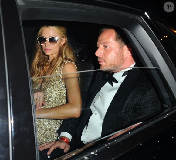 Paris Hilton - People à la sortie de la soirée Chopard Gold Party lors du 68ème festival international du film de Cannes. Le 18 mai 2015  