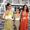 Sonam Kapoor, Eva Langoria et Andie MacDowell au corner L'Oréal Paris à l'hôtel Martinez. Cannes, le 18 mai 2015.