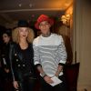 Gregory van der Wiel et Rose Bertram au défilé de mode "Balmain" prêt-à-porter Automne-Hiver 2015-2016 au Grand Hôtel à Paris, le 5 mars 2015