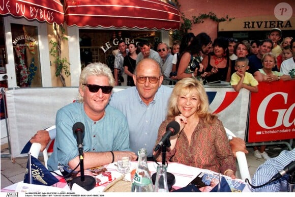 Patrick Sébastien, Jean de Colmont et Nicoletta à Saint-Tropez en 1998 