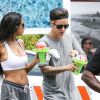 Justin Bieber et Jayde Pierce vont manger une glace à Beverly Hills, Los Angeles, le 17 mai 2015