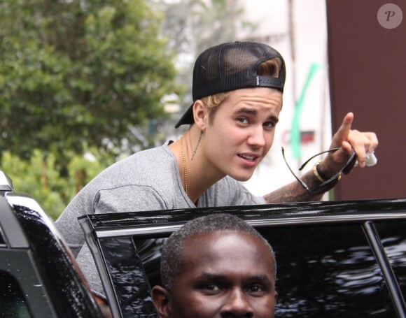 Justin Bieber à Beverly Hills, Los Angeles, le 17 mai 2015