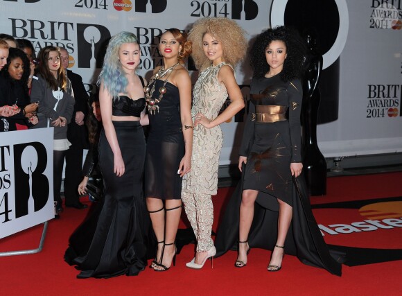 Little Mix - Soirée des "Brit Awards 2014" en partenariat avec MasterCard à Londres, le 19 février 2014.  
