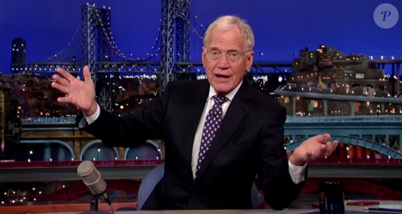 David Letterman pour sa dernière au Late Show le 20 mai 2015.
