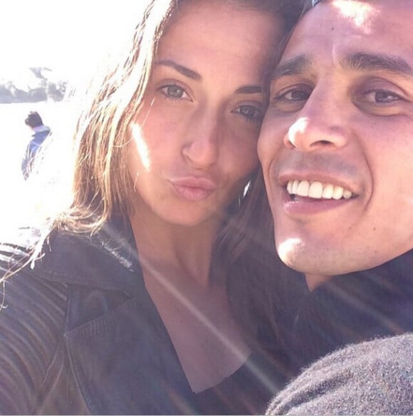 Brahim Asloum et Clothilde de Bernardi, photo publiée sur le compte Instagram du boxeur le 2 avril 2015