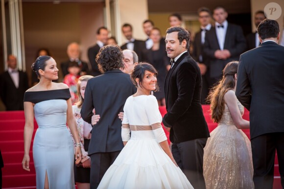 Marion Cotillard, Florence Foresti et Laurent Lafitte - Montée des marches du film "The Little Prince" (Le Petit Prince) lors du 68e Festival International du Film de Cannes, le 22 mai 2015.