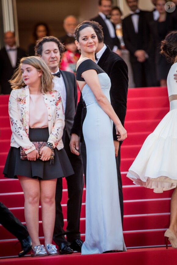 Clara Poincaré, Guillaume Gallienne, Marion Cotillard - Montée des marches du film "The Little Prince" (Le Petit Prince) lors du 68e Festival International du Film de Cannes, le 22 mai 2015.