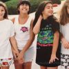 Kourtney et Kim Kardashian, jeunes filles, avec leurs amies Ashley et Allison. Photo publiée le 22 mai 2015.