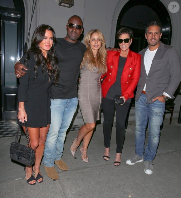 Kyle Richards, Corey Gamble, Faye Resnick, Kris Jenner et Mauricio Umansky quittent le restaurant Craig's à West Hollywood, Los Angeles, le 20 mai 2015.