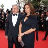 Sidney Toledano, sa femme Katia - Montée des marches du film "Macbeth" lors du 68e Festival International du Film de Cannes, le 23 mai 2015.