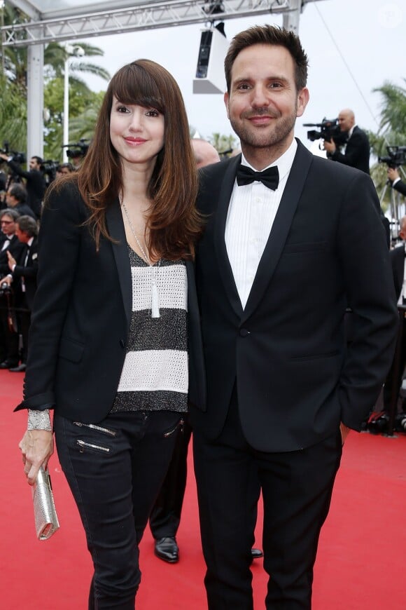 Christophe Michalak et sa femme Delphine McCarty - Montée des marches du film "Macbeth" lors du 68e Festival International du Film de Cannes, le 23 mai 2015.