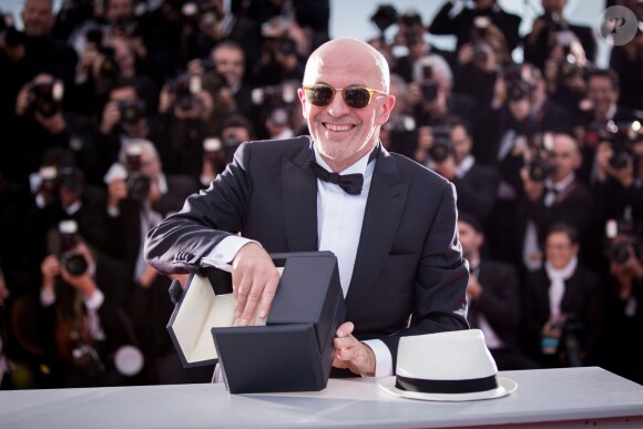 Jacques Audiard (Palme d'Or pour le film "Dheepan") - Photocall de la remise des palmes du 68e Festival du film de Cannes, à Cannes le 24 mai 2014.
