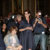 La princesse Caroline de Hanovre lors de la cérémonie de remise d'épée à Dany Laferrière, nouvel immortel de l'Académie française élu au 2e fauteuil, par Jean d'Ormesson le 26 mai 2015 à l'Hôtel de Ville de Paris, à deux jours de son intronisation officielle sous la Coupole.