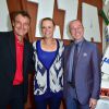 Mats Wilander, Caroline Wozniacki et Giuseppe Lavazza, vice-président de Lavazza - Lavazza fête ses 120 ans au Village de Roland-Garros à Paris, le 26 mai 2015.