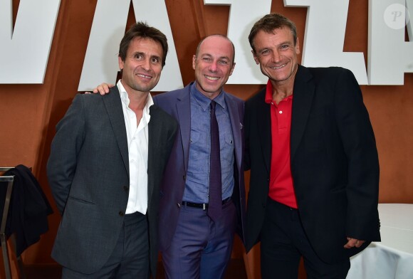 Fabrice Santoro, Giuseppe Lavazza, vice-président de Lavazza et Mats Wilander - Lavazza fête ses 120 ans au Village de Roland-Garros à Paris, le 26 mai 2015.