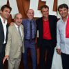 Fabrice Santoro, Jean Gachassin, Giuseppe Lavazza, vice-président de Lavazza, Mats Wilander et Toni Nadal - Lavazza fête ses 120 ans au Village de Roland-Garros à Paris, le 26 mai 2015.