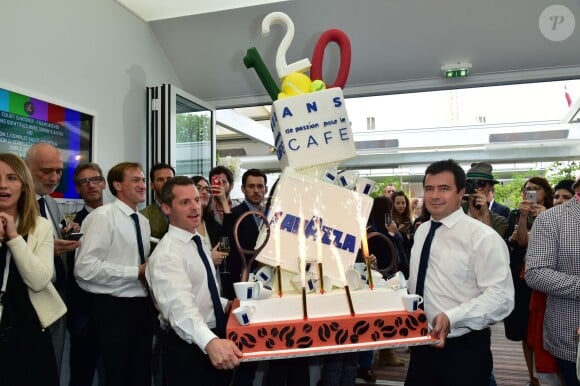 Illustration gâteau - Lavazza fête ses 120 ans au Village de Roland-Garros à Paris, le 26 mai 2015. 