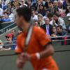 Zlatan Ibrahimovic et sa compagne Helena Seger ont assisté à la victoire de Novak Djokovic au second tour des Internationaux de France à Roland-Garros, le 28 mai 2015 à Paris