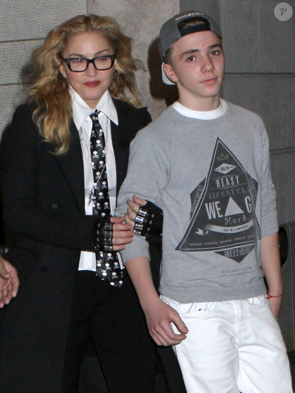 Madonna et Rocco à New York le 8 novembre 2013.
