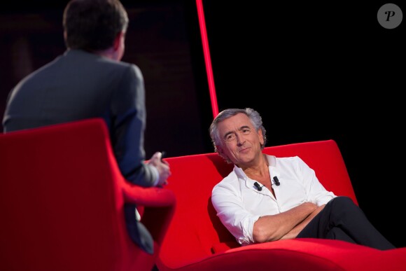 Exclusif - Enregistrement du programme Le Divan présentée par Marc-Olivier Fogiel avec Bernard-Henri Lévy en invité, le 22 mai 2015. 