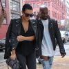 Kim Kardashian, enceinte, et son mari Kanye West à New York, le 1er juin 2015.