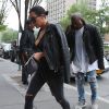 Kim Kardashian, enceinte, et son mari Kanye West rentrent à leur appartement à SoHo. New York, le 1er juin 2015.