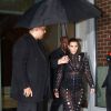 Kim Kardashian et Kanye West quittent leur appartement de SoHo et se rendent à l'Alice Tully Hall, au Lincoln Center, pour assister aux CFDA Fashion Awards 2015. New York, le 1er juin 2015.