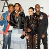Pharrell Williams, Helen Lasichanh, Kim Kardashian et Kanye West assistent aux CFDA Fashion Awards 2015 à l'Alice Tully Hall, au Lincoln Center. New York, le 1er juin 2015.