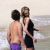 Heidi Klum et Vito Schnabel en vacances à la plage à Saint-Barthélémy le 2 juin 2015