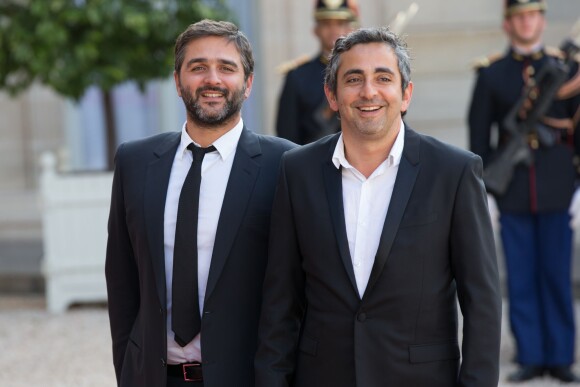 Olivier Nakache et Eric Toledano arrivant à l'Elysée le 2 juin 2015 pour le dîner officiel organisé en l'honneur de la visite d'Etat du roi Felipe VI et de la reine Letizia d'Espagne.