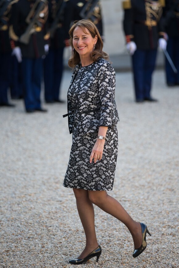 Ségolène Royal arrivant à l'Elysée le 2 juin 2015 pour le dîner officiel organisé en l'honneur de la visite d'Etat du roi Felipe VI et de la reine Letizia d'Espagne.