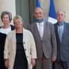 Bernard Bertolini (maire de Prads-Haute-Bleone) et François Batique (maire du Vernet), qui ont été décorés par le roi Felipe VI d'Espagne, arrivant à l'Elysée le 2 juin 2015 pour le dîner officiel organisé en l'honneur de la visite d'Etat du roi Felipe VI et de la reine Letizia d'Espagne.