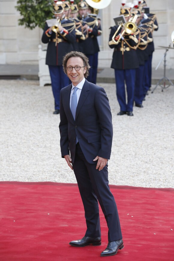 Stéphane Bern arrivant à l'Elysée le 2 juin 2015 pour le dîner officiel organisé en l'honneur de la visite d'Etat du roi Felipe VI et de la reine Letizia d'Espagne.