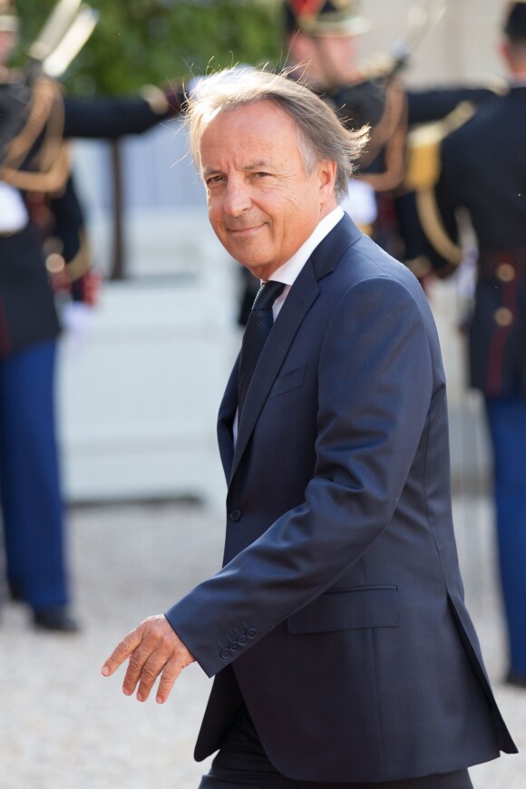 Jean-Pierre Bel arrivant à l'Elysée le 2 juin 2015 pour le dîner officiel organisé en l'honneur de la visite d'Etat du roi Felipe VI et de la reine Letizia d'Espagne.