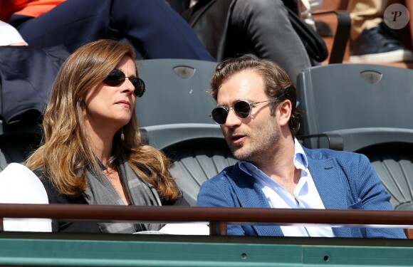 Anne Gravoin et Renaud Capuçon lors du tournoi de tennis de Roland-Garros à Paris le 3 juin 2015